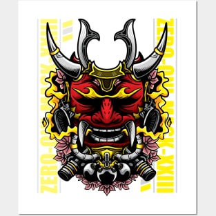 Hannya Oni Japanese Mask Posters and Art